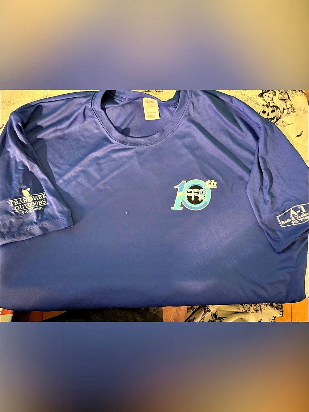 Sheriff Ingram’s  10th Anniversary Flatfish Roundup 2021 Graphic Tee Blue Dri Fi